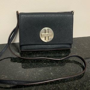 Kate Spade black turn lock crossbody